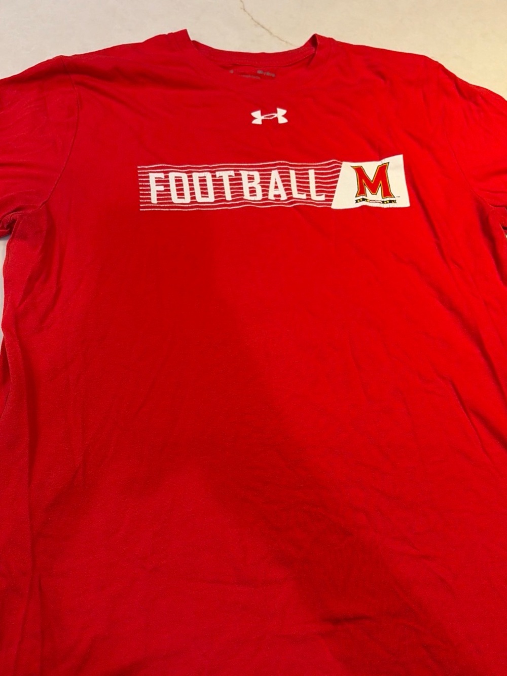 Under Armour Red Men’s Football Short Sleeve Tee